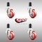 Service Caster 3 Inch 316SS Red Polyurethane Swivel 1-5/8 Inch Expanding Stem Caster Set SCC SCC-SS316EX20S314-PPUB-RED-158-4 - alternate 1